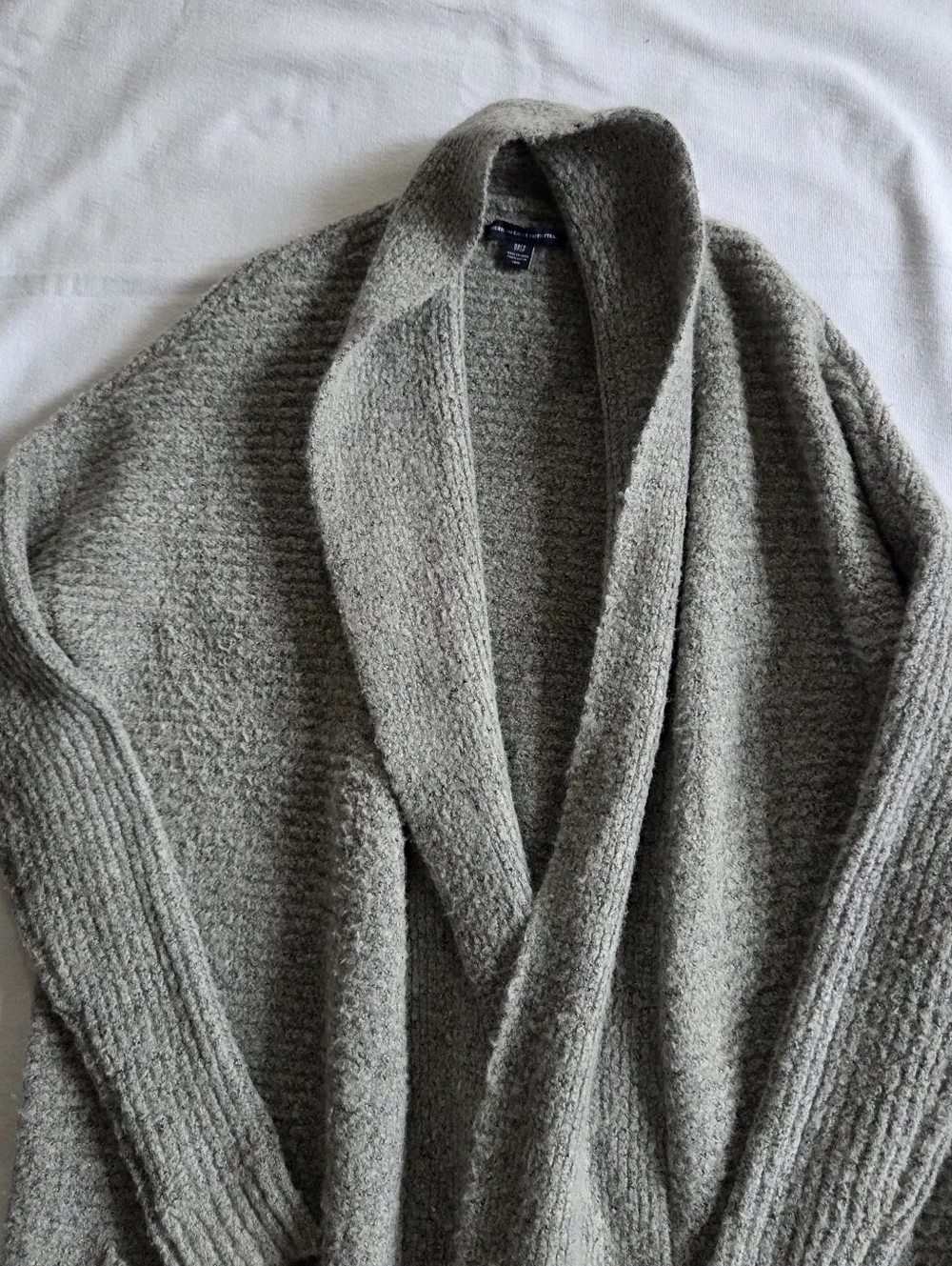 American Eagle Outfitters Open-Front Shawl Collar Cardigan - Gray - Picture 2 of 6